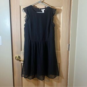 H&M Black Textured Dress